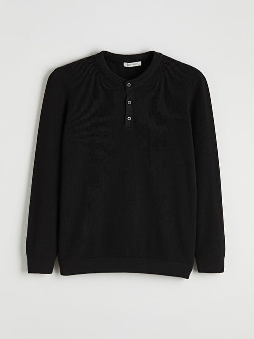 Bisiklet Yaka Erkek Triko Kazak