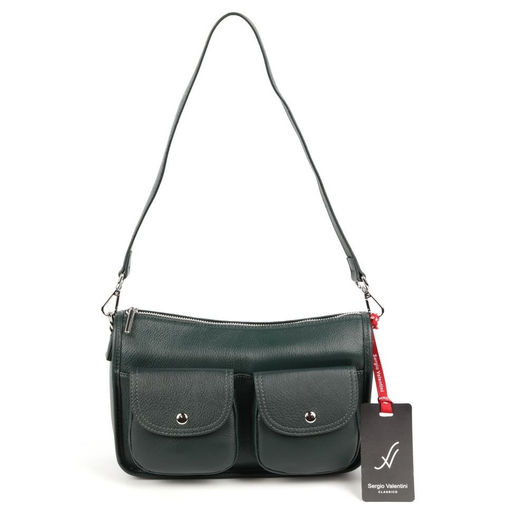 Женская кожаная сумка Sergio Valentini SV-SZ7320 Д.Грин фото 2