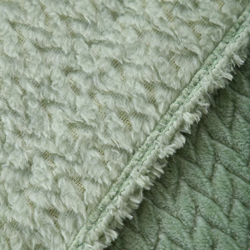 Покрывало Колетта 180х200см, зелёный, велсофт 270г/м, 100% полиэстер - Атра фото 5