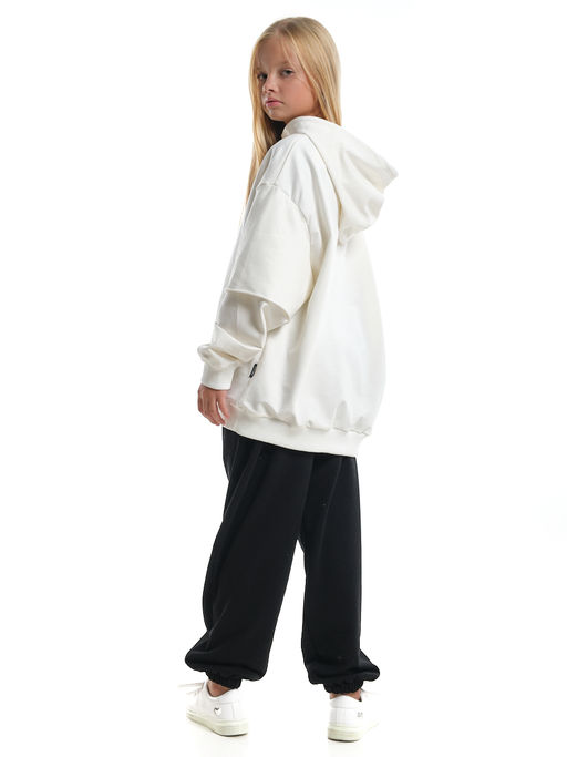 Толстовка с принтом 22-8031 молочный - Mini maxi фото 11