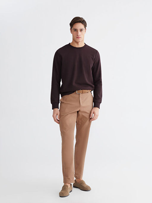 Bisiklet Yaka Erkek Sweatshirt