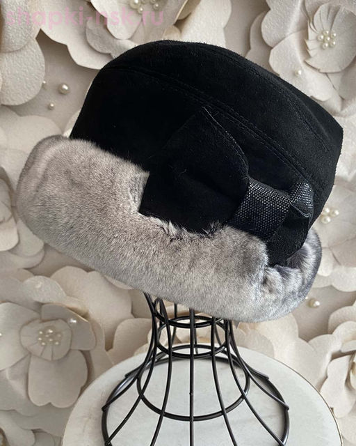 Мишель замша мех.норка Шапка женская (56-58)