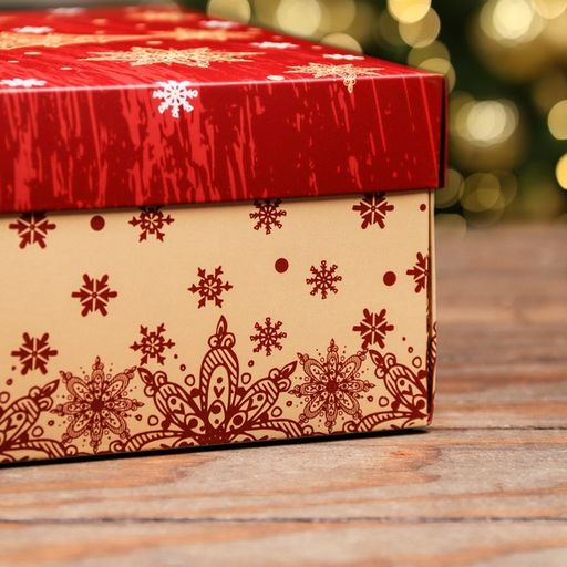 Коробка подарочная новогодняя складная, крышка-дно «Новогодняя ёлка» 30 × 20 × 9 см