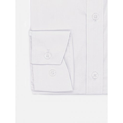 Рубашка школьная БЕЛАЯ, прямой крой, длинный рукав, тм - Царевич фото 44