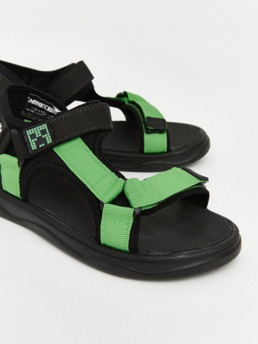 Minecraft Bask?l? Erkek ?ocuk Sandalet