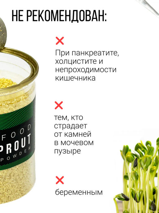 ЛЕН порошок из проростков 130г (Flax Sprout Premium Powder)