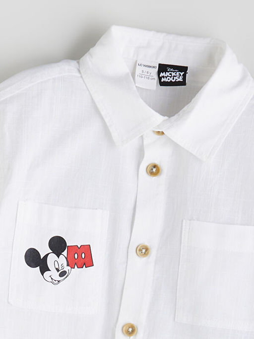 Mickey Mouse Bask?l? Erkek ?ocuk G?mlek