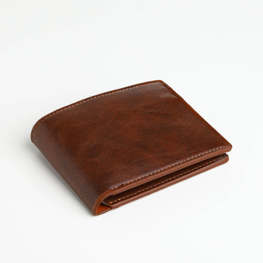 Портмоне мужское «Сайф», без застёжки, отдел для карт, монет, коричневое