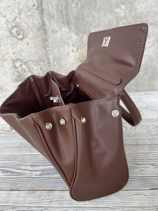 Женская кожаная сумка-портфель 8399-2 Кофе - Sergio valentini фото 4