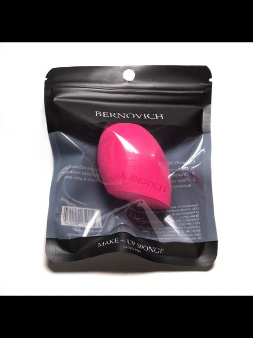 Bernovich Спонж косметический BERNOVICH PINK (розовый) срезанная капля (Польша)