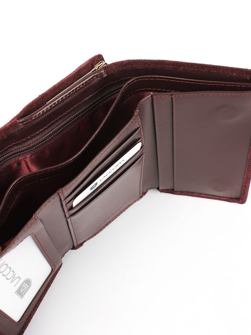 LACCOMA кошелек LA-2072-Z-темно-бордовый натуральная замша
