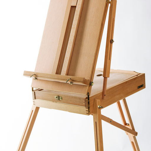 Этюдник, 50×34×11 см, высота холста 87 см, ножки 90 см, регулируемый ремень, бук