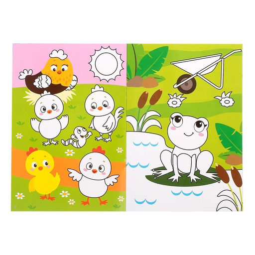 Раскраска многоразовая набор Рисуй-стирай. Мир животных 2 шт. по 12 стр. - Буква-Ленд фото 3