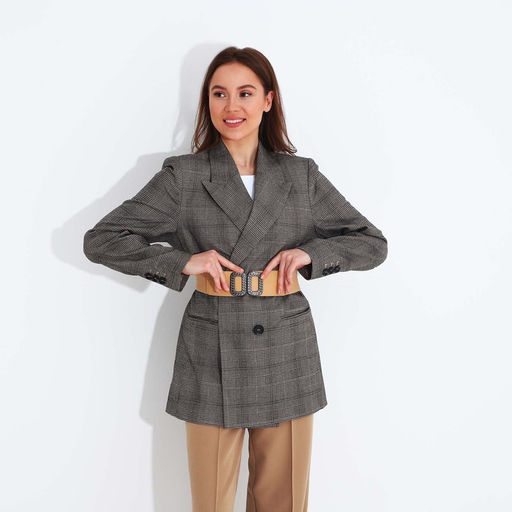 Ремень женский, ширина 6 см, пряжка металл, цвет бежевый - Simaland фото 4