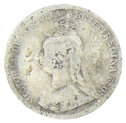 3 пенса 1891 года Великобритания