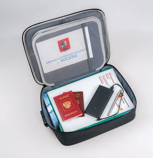 Cумка органайзер для документов и вещей с кодовым замком 37х27х10.5см - Family фото 2