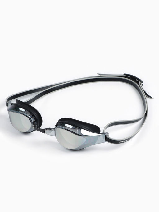 Очки для плавания ONLYTOP, набор носовых перемычек, чёрные, зеркальные