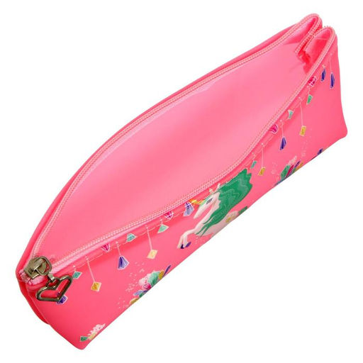 Пенал школьный «Единорог», на молнии, силиконовый, розовый