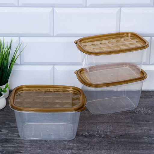 Салатник прямоугольный 3 штуки набор 17x11x9 см / P1 /уп 80/высокий - ГалеонТрейд фото 3