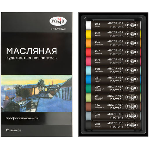 Пастель масл. 12цв. (5042312, Гамма)