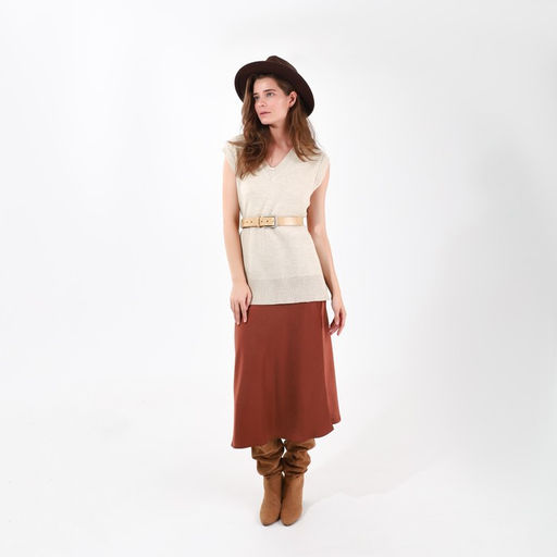 Ремень женский, ширина 3,5 см, винт, пряжка металл, цвет бежевый - Simaland фото 3