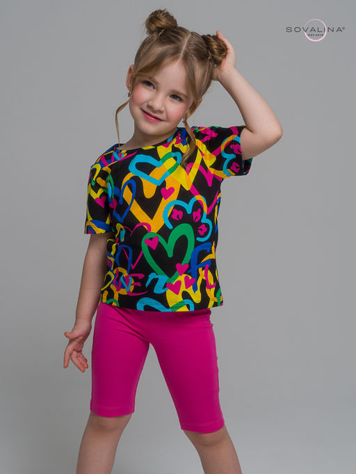 Костюм Актив яркие сердца-фуксия - Sovalina фото 8