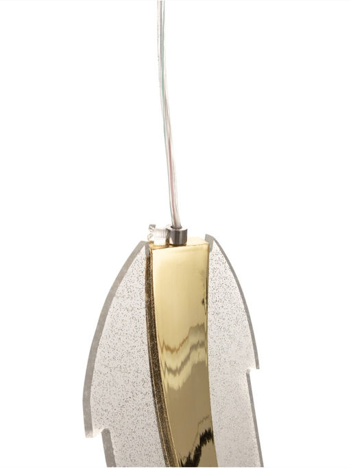 Люстра потолочная BayerLux Therese, 14 Вт, LED, 4000-6000К, золото, 35×13×13 см