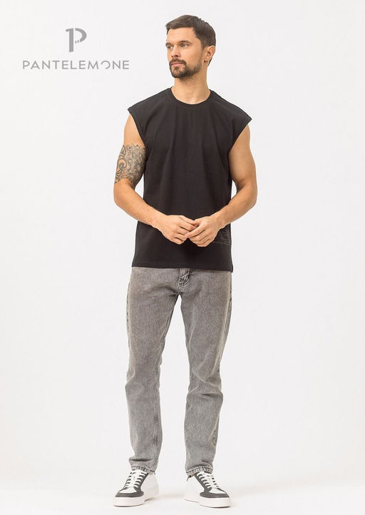 Мужская майка MM-078 Черный - Pantelemone фото 5