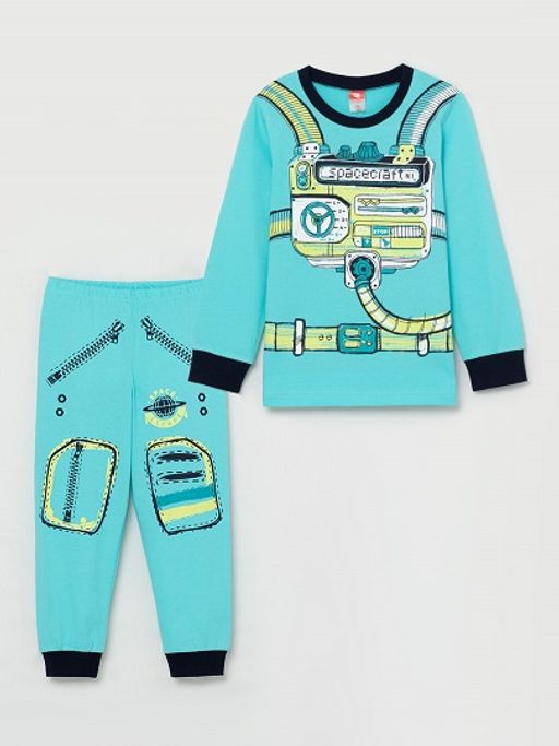 CRB wear/CSBB 50020-40 Комплект для мальчика (джемпер, брюки), бирюзовый/Ex.Cherubino
