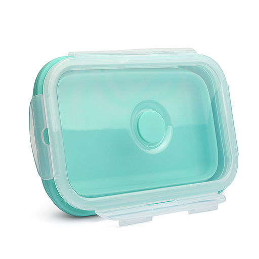 Ланчбокс складной герметичный прямоугольный, 800 мл, 18,5x13x7 см, - Devente фото 4