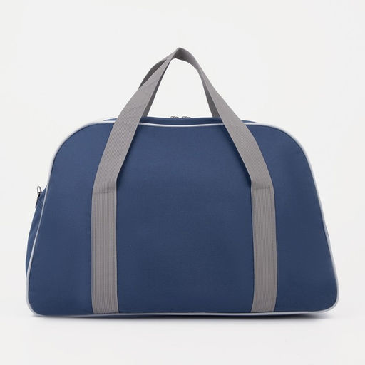 Сумка спортивная на молнии, наружный карман, цвет серый/синий - Simaland фото 3