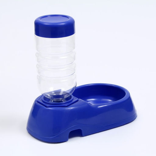 Автопоилка малая со съёмной бутылкой, 260 мл, синяя - Пижон фото 3