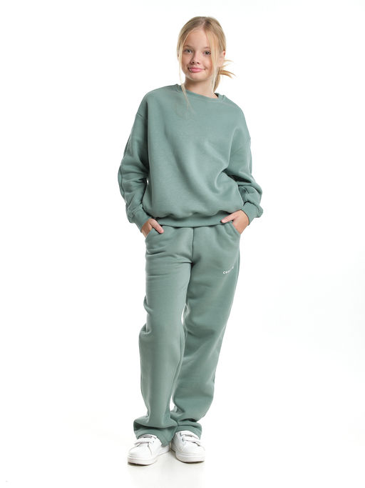 Спортивный костюм с начесом для девочки подростковый 22-1212 мятный - Mini maxi фото 6