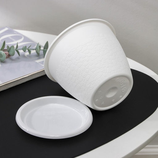 Цена за 2 шт. Горшок с поддоном «Розалия», 1.2 л, белый