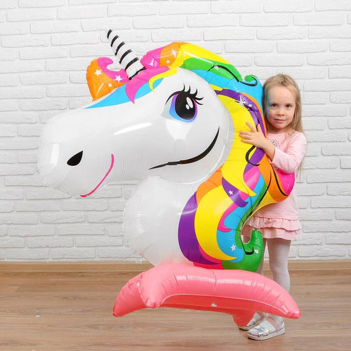 Воздушный шар фольгированный 57" «Единорог», под воздух