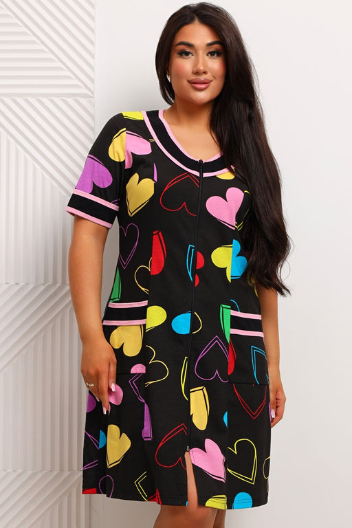 Халат женский из кулирки Марфа сердечки - Амадэль фото 14