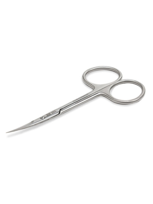 Ellis Cosmetic Ножницы маникюрные для кутикулы изогнутые / RN 101, глянцевые, ручная заточка, 10,5 см