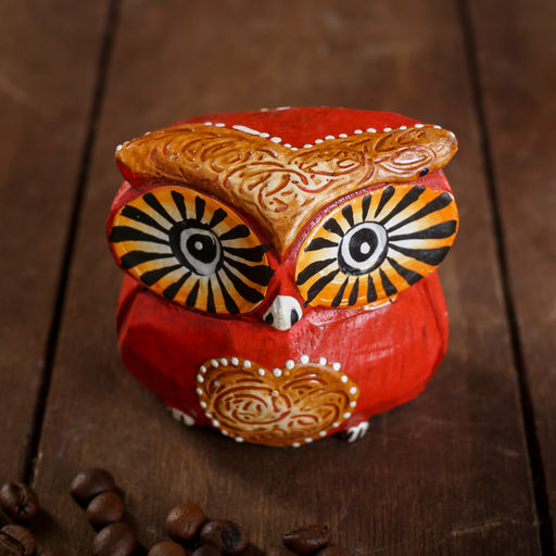 Сувенирный набор «Совы с сердечками», 6×19×8 см, дерево