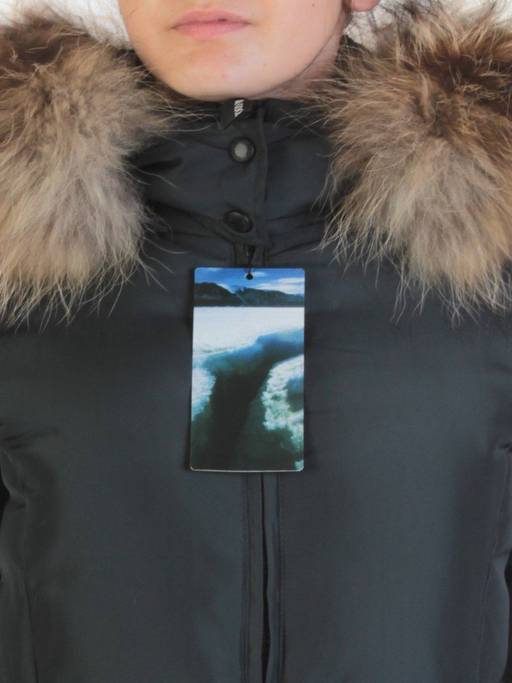 YW-17013 DK. GRAY Пальто женское зимнее (био-пух, натуральный мех лисицы) - Fashion фото 4