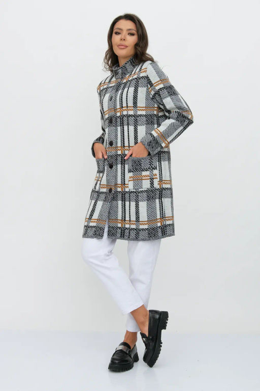 ЗЛАТА Кардиган В 1579/черн-горчич