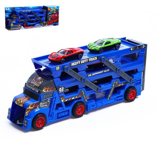 Грузовик Пламя, с 6 металлическими машинами и запуском, МИКС - Simaland фото 3