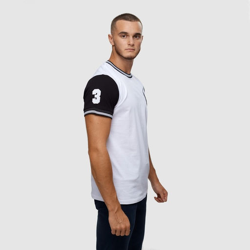 Футболка мужская, цвет белый/принт МИКС, размер L