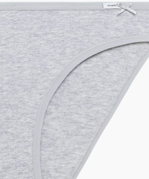 ATLANTIC 3CLP-001 Трусы бикини Bikini - набор 3 шт. светло-бежевый + белый + светло-серый меланж  фото 6