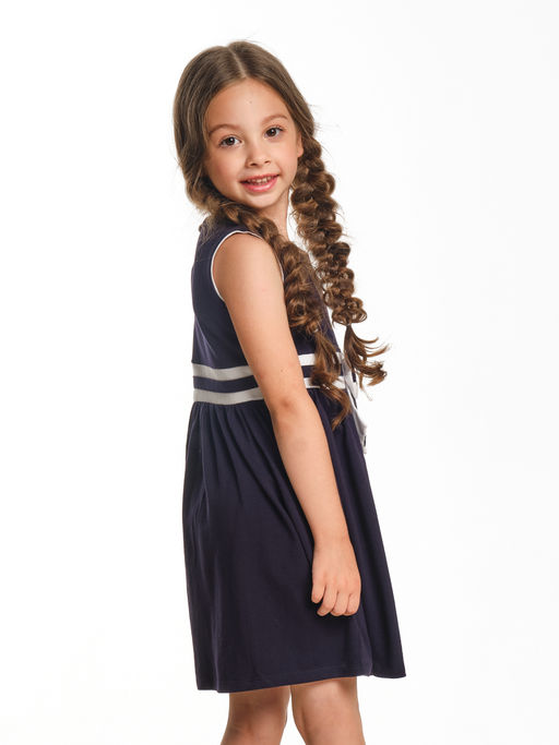 Платье для девочки UD 1552 синий/белый - Mini maxi фото 2