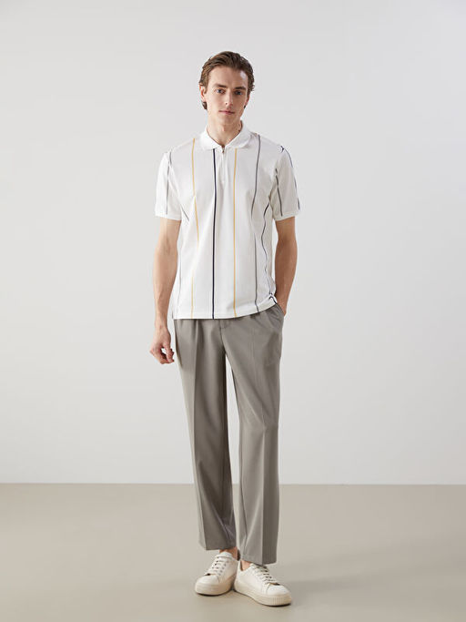 Polo Yaka K?sa Kollu ?izgili Pike Erkek Ti??rt