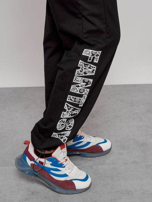 спортивные брюки 95%хлопок 5% эластан (двухслойная нить),Турция, черного цвета - Mtforce фото 17