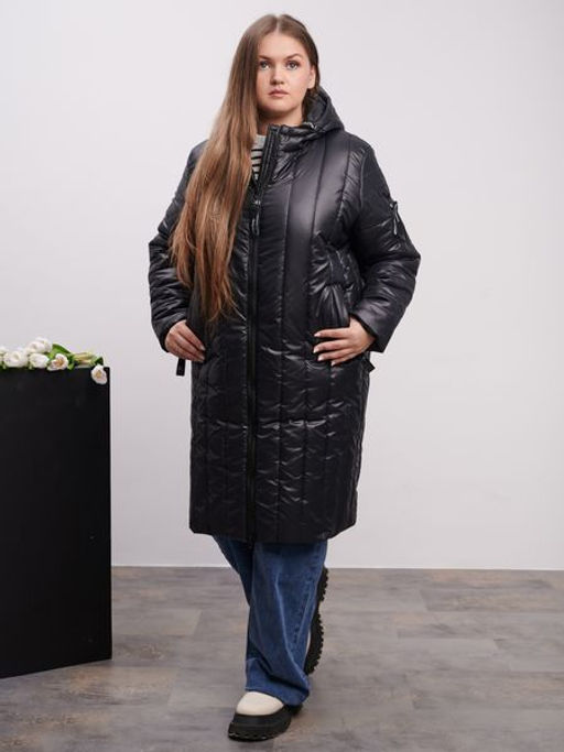 Пальто демисезонное Аврора черный - Yollochka фото 2