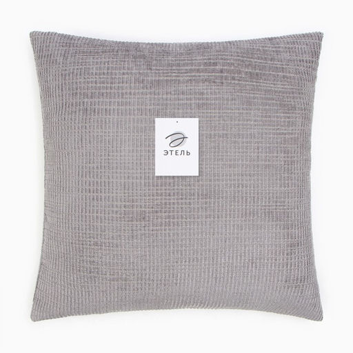 Наволочка декоративная Этель Velvet 43х43см, цвет серый, полиэстер  фото 4