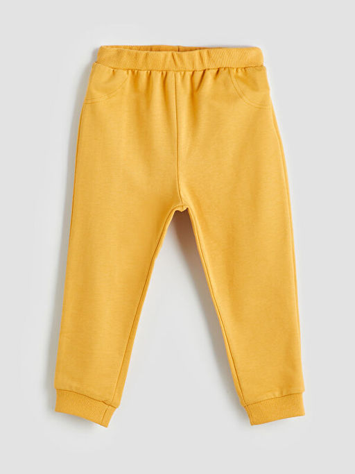 Bisiklet Yaka Bask?l? Erkek Bebek Sweatshirt ve E?ofman Alt 2li