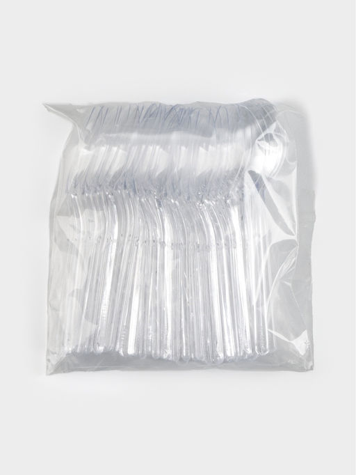 Цена за 8 шт. Ложка одноразовая для фуршета, набор 50 шт., 10 см, пластик, прозрачная